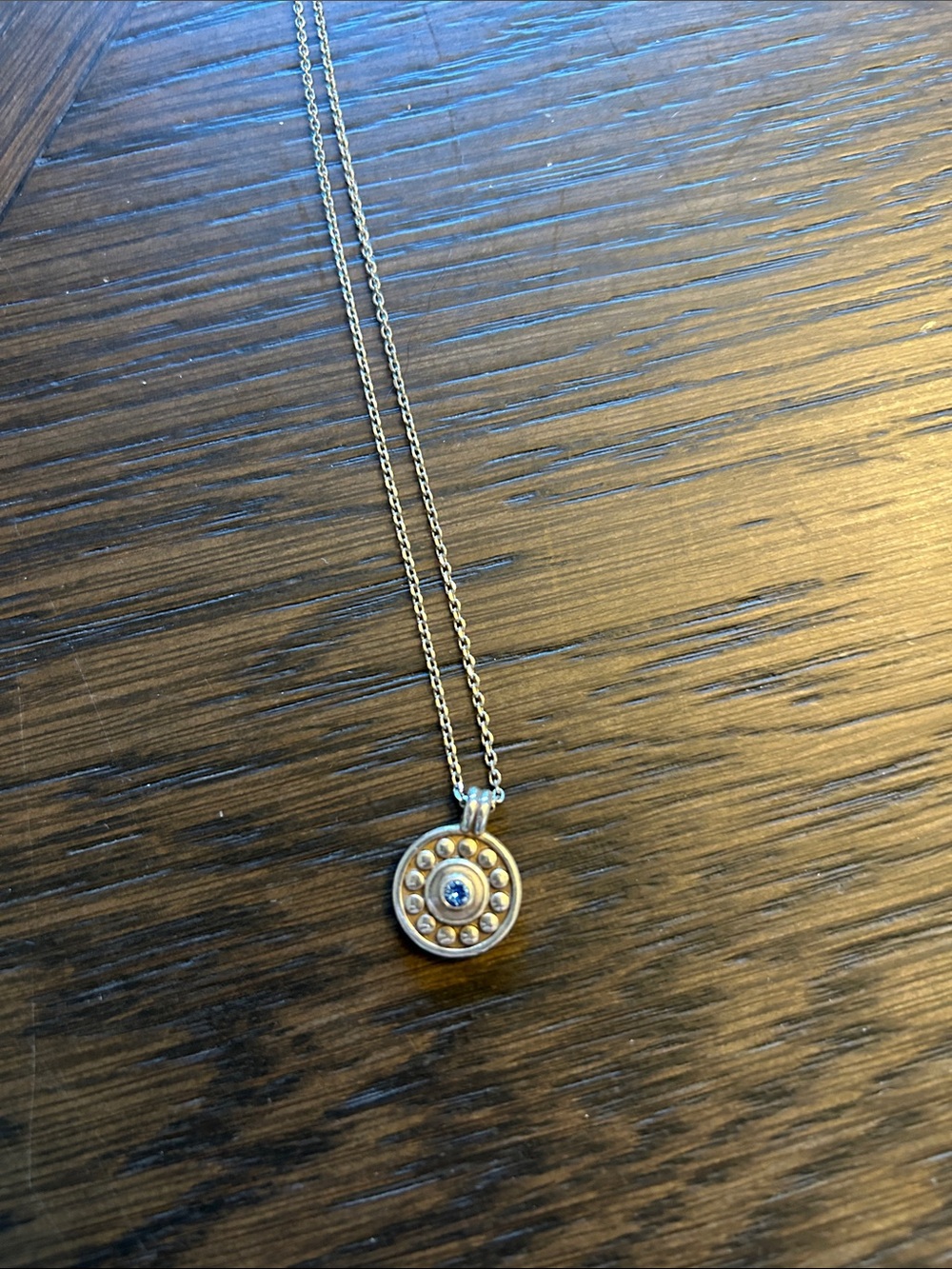 Brighton illumina Celeste dome Pendant Necklace with Blue Stone 16-18” - Picture 6 of 6